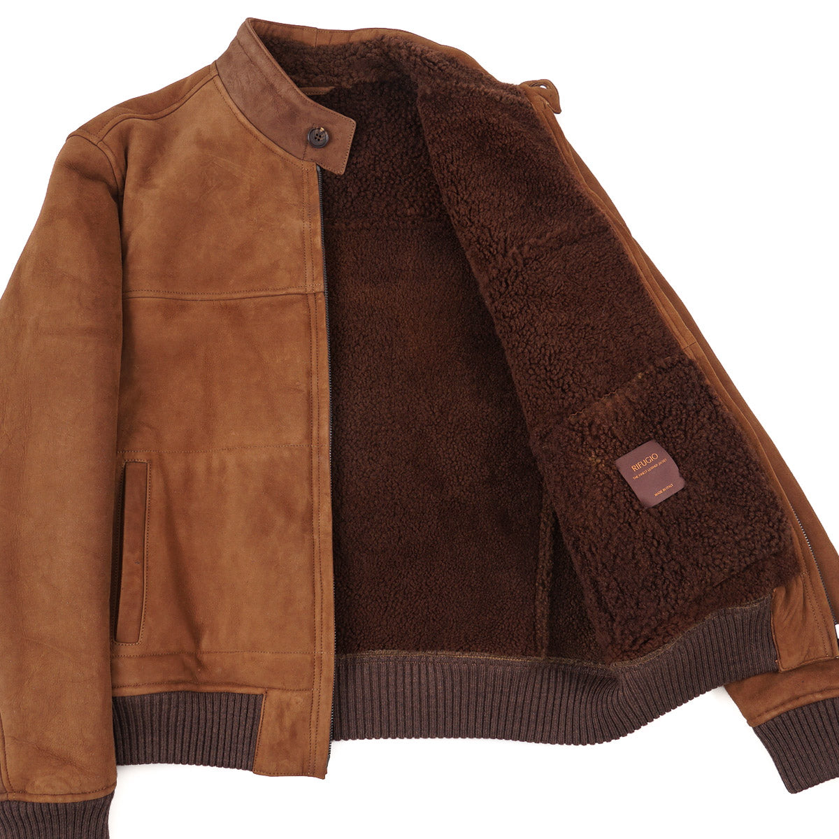 Rifugio Shearling Leather Bomber Jacket - Top Shelf Apparel