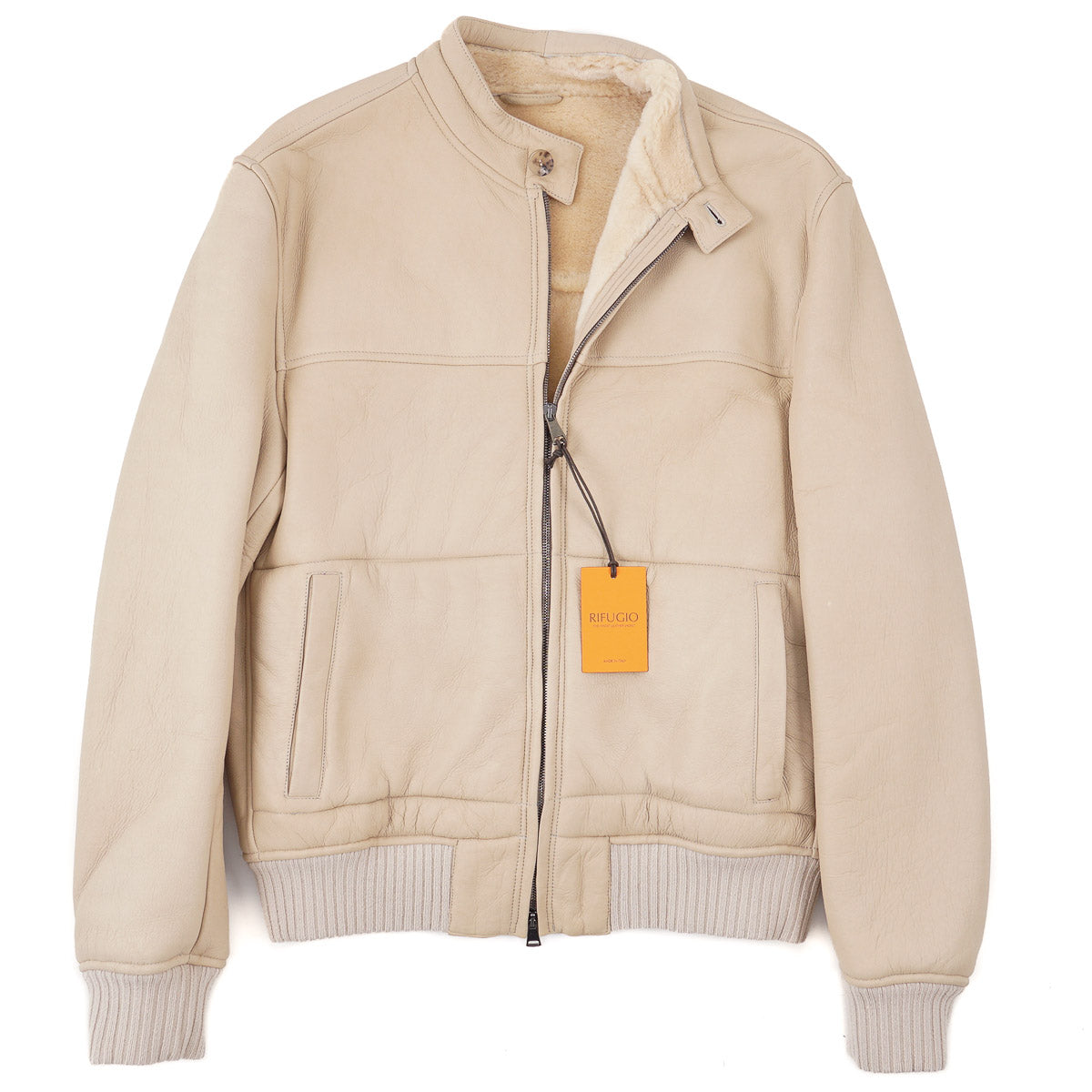 Rifugio Shearling Leather Bomber Jacket - Top Shelf Apparel