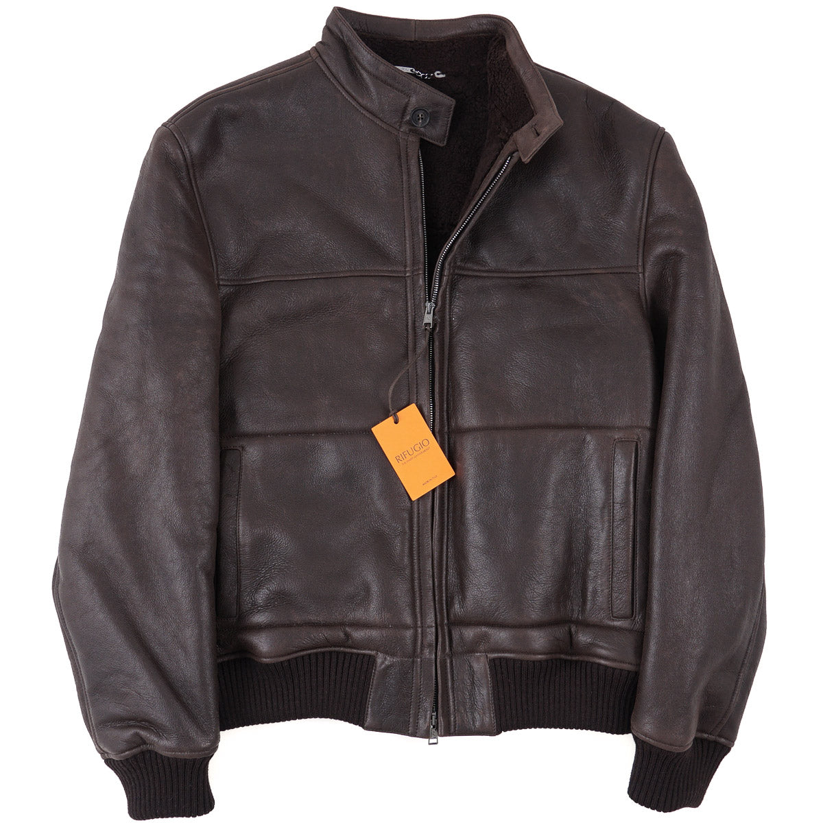 Rifugio Shearling Leather Bomber Jacket - Top Shelf Apparel