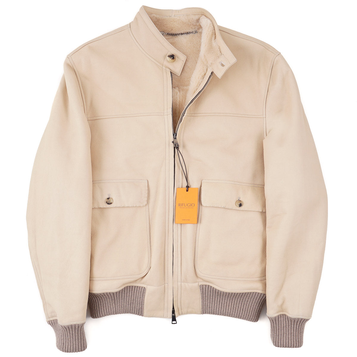 Rifugio Shearling Leather Bomber Jacket - Top Shelf Apparel