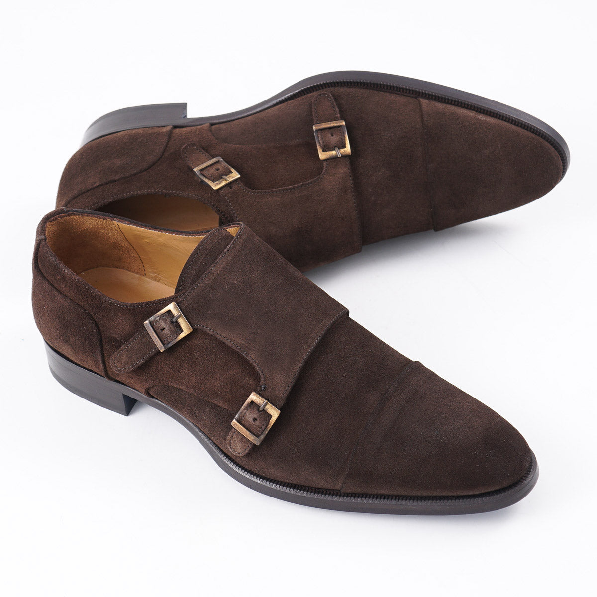 Sutor Mantellassi Calf Suede Double Monk