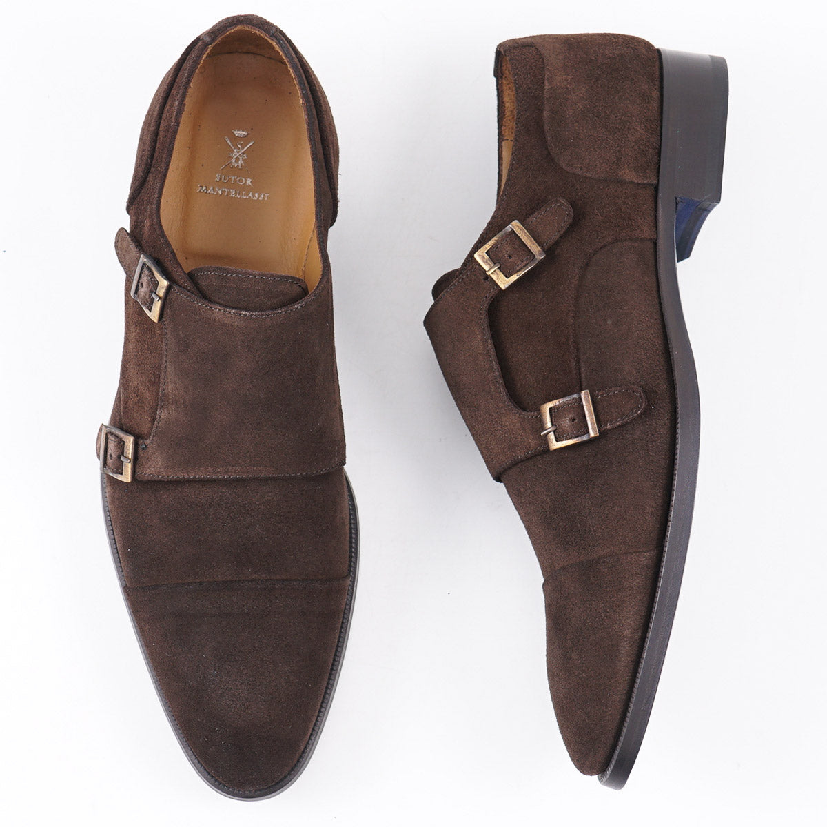 Sutor Mantellassi Calf Suede Double Monk