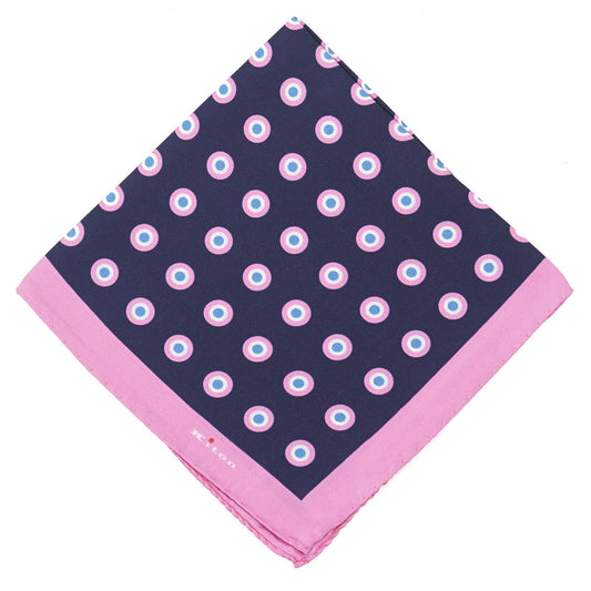 Kiton Printed Silk Pocket Square