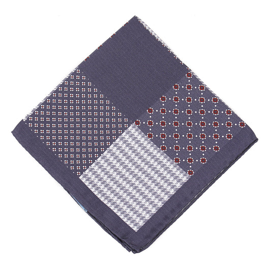 Battisti Printed Silk Pocket Square
