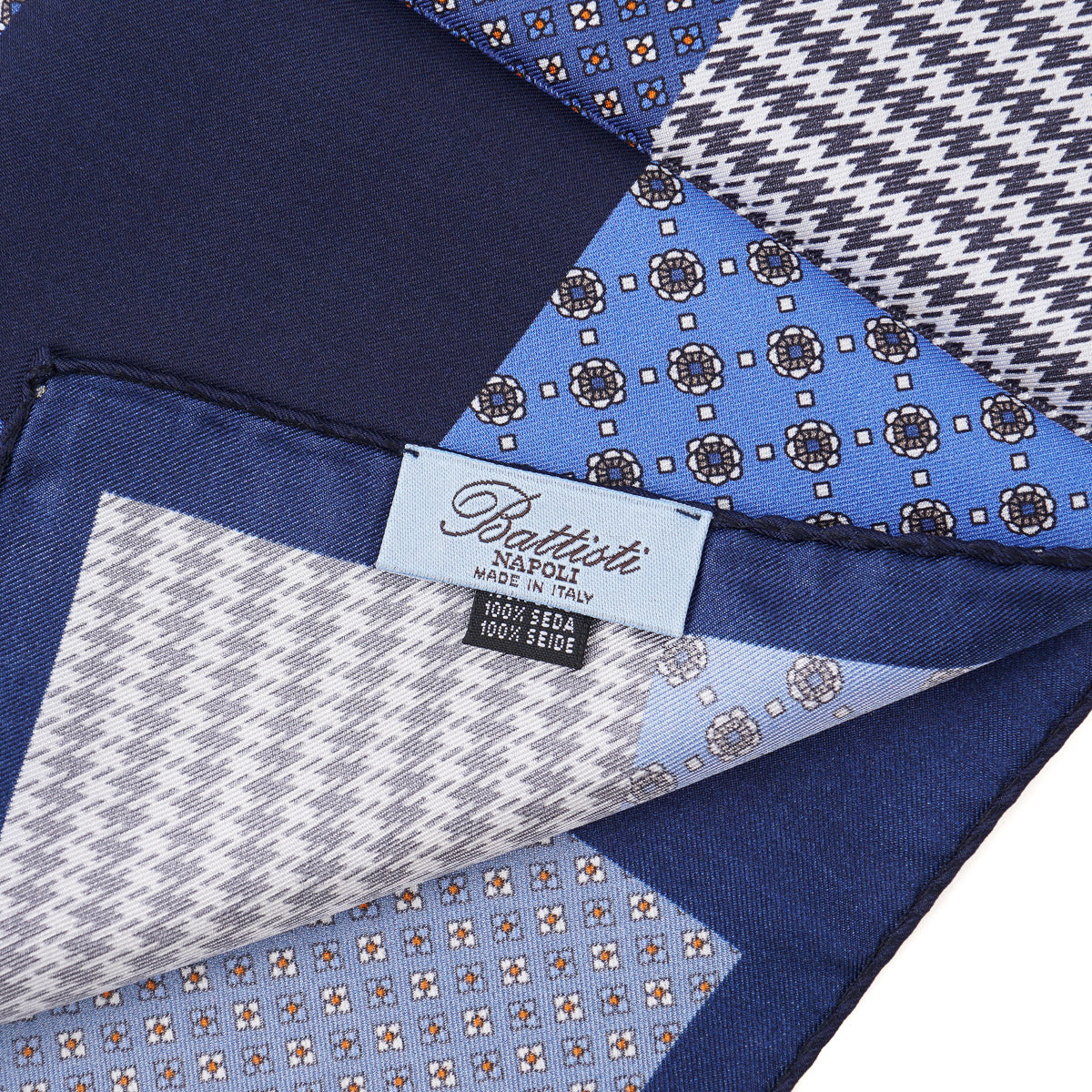Battisti Printed Silk Pocket Square