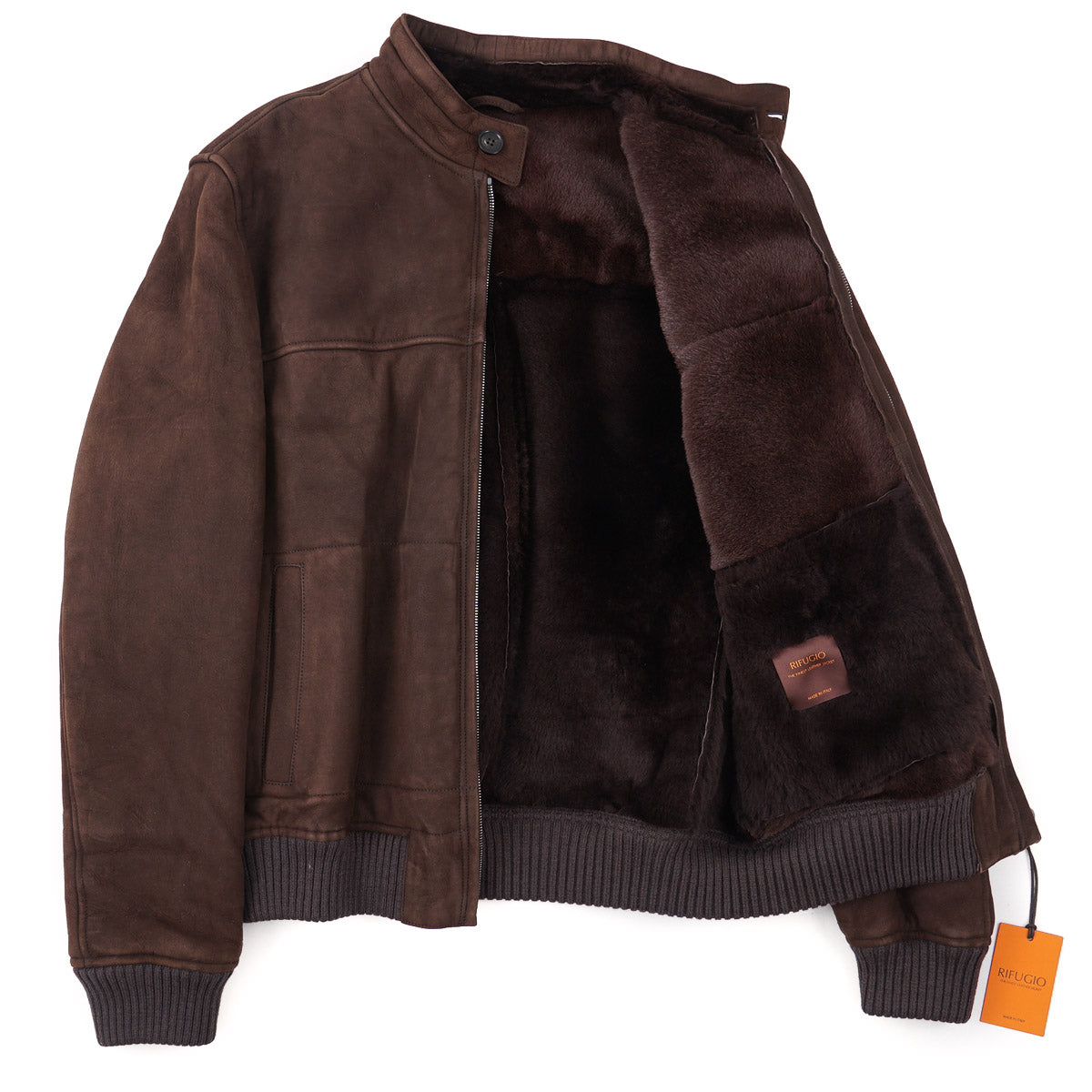 Rifugio Shearling Leather Bomber Jacket