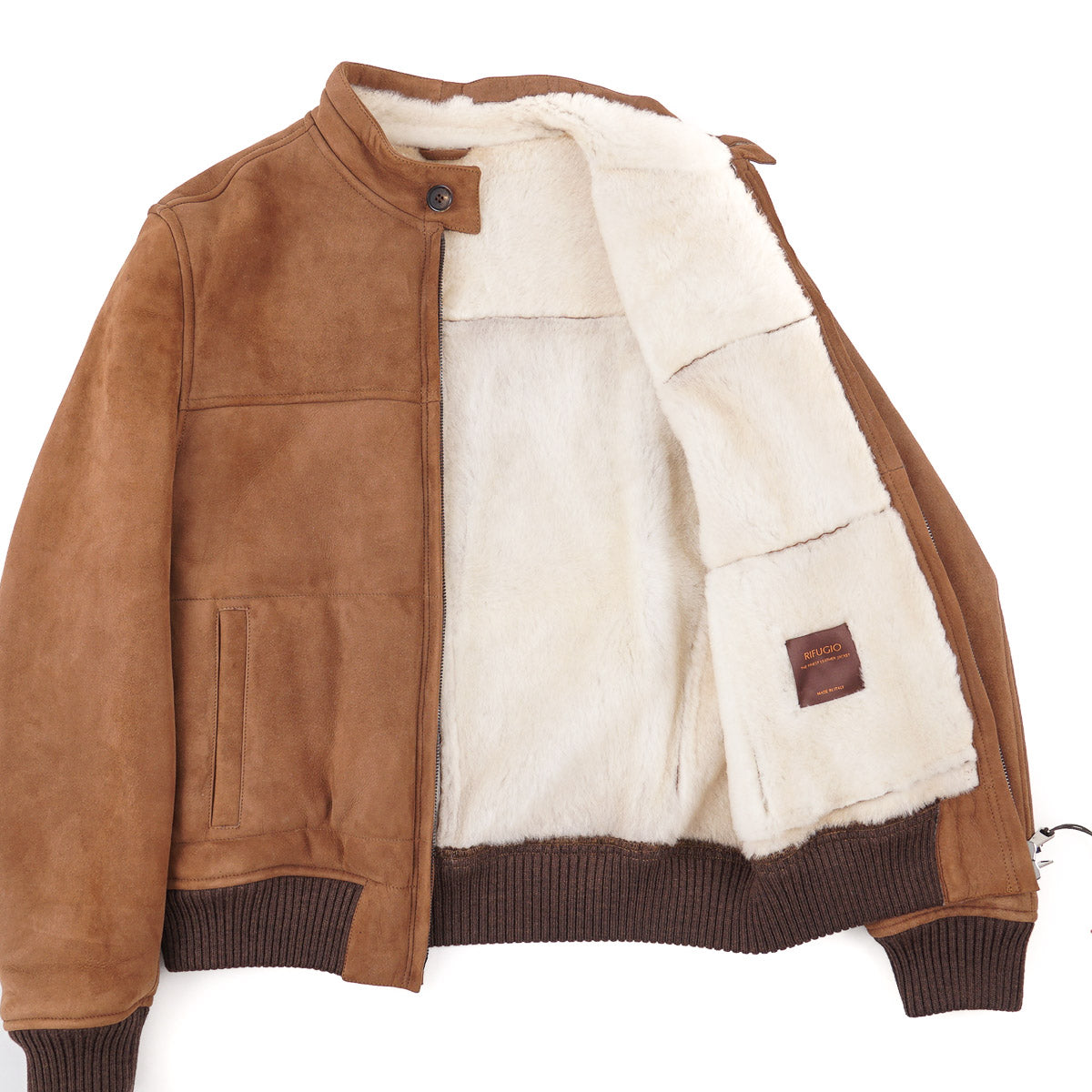 Rifugio Shearling Leather Bomber Jacket