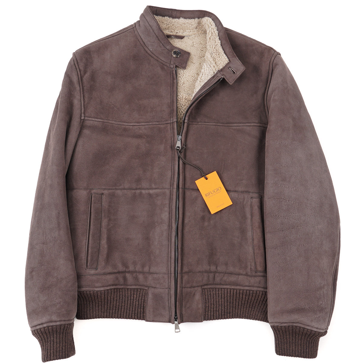 Rifugio Shearling Leather Bomber Jacket