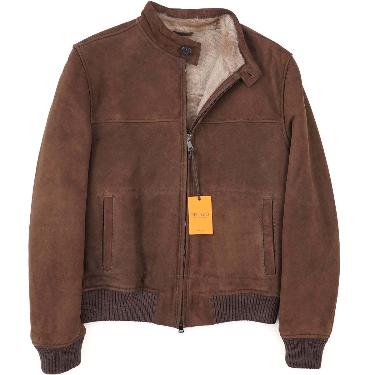 Rifugio Shearling Leather Bomber Jacket