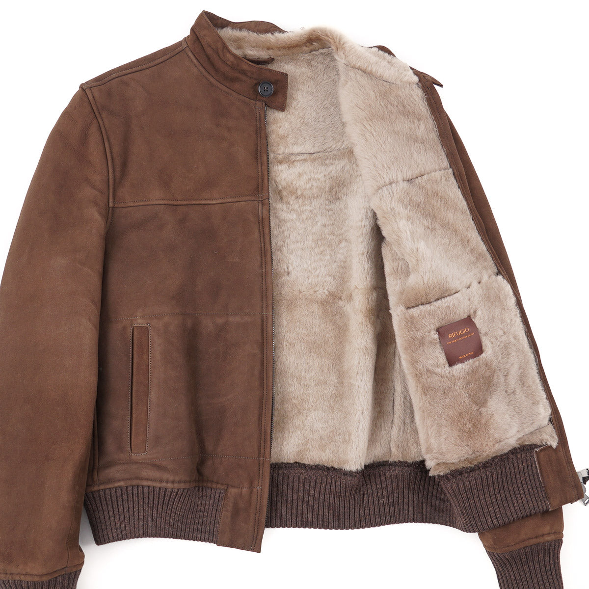 Rifugio Shearling Leather Bomber Jacket