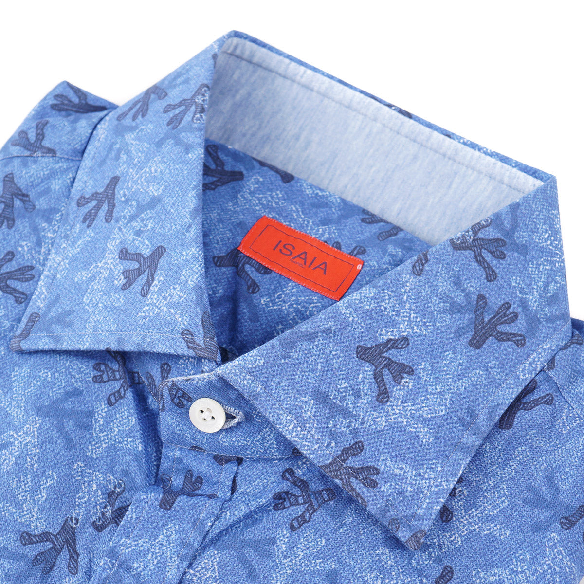 Isaia Coral Branch Print Cotton Shirt - Top Shelf Apparel