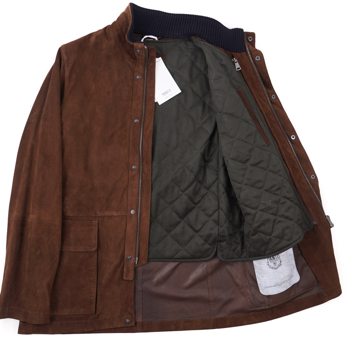 Manto Suede Jacket with Cashmere Liner – Top Shelf Apparel