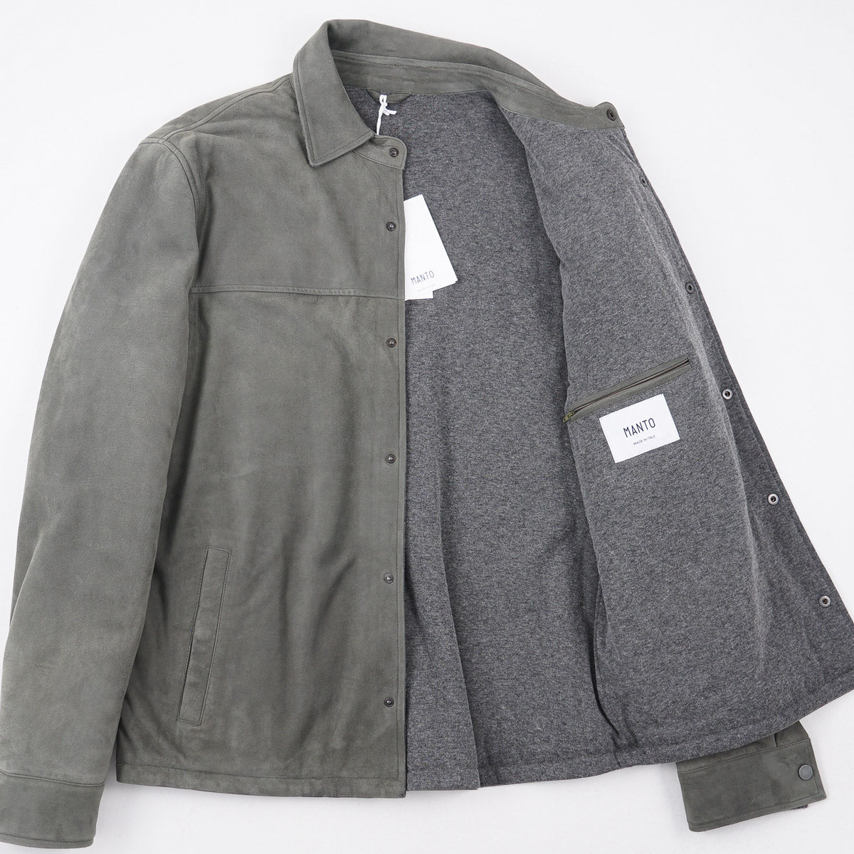 Manto Flannel-Lined Leather Jacket