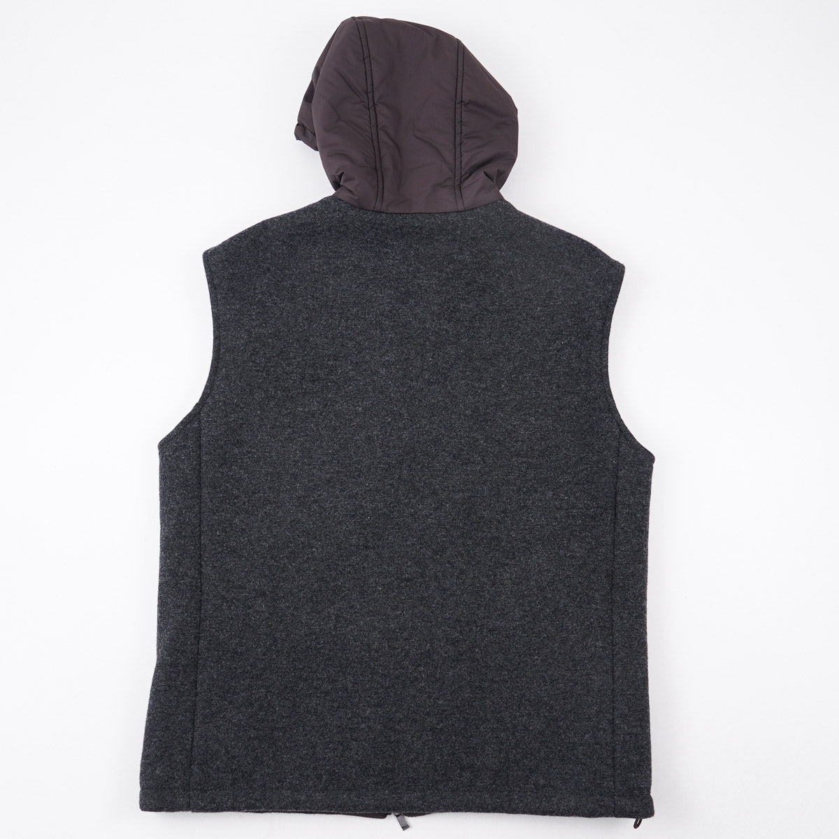 トップス WOOL GABARDINE HOODED VEST トップス WOOL GABARDINE HOODED VEST Double-Face Wool-Cashmere