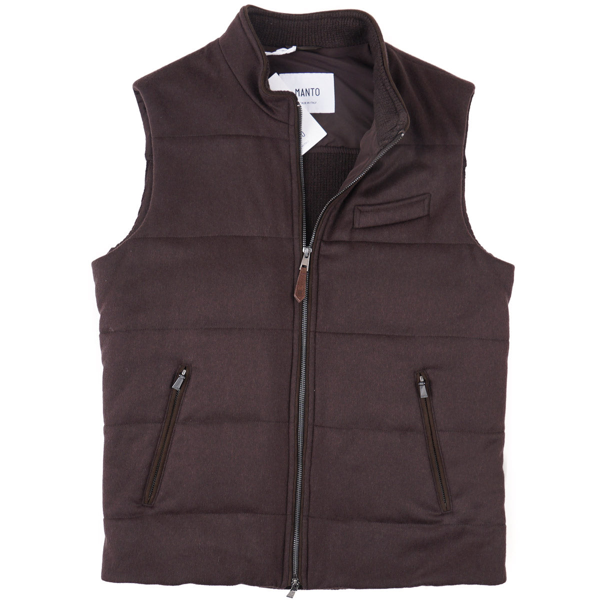 Manto Quilted Flannel Cashmere Vest