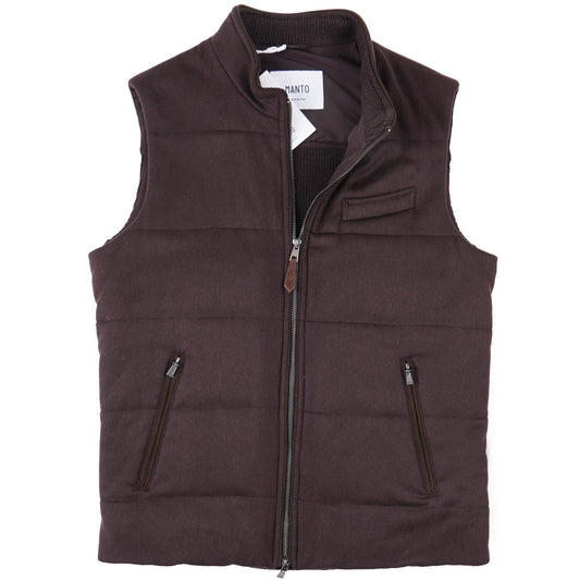 Manto Quilted Flannel Cashmere Vest