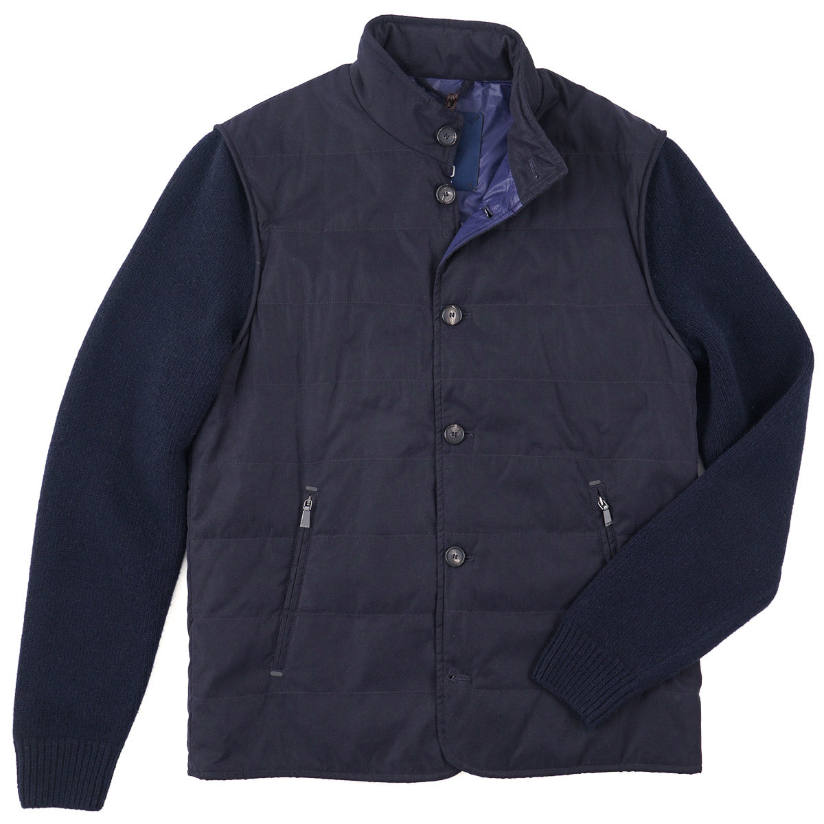 Manto Quilted Jacket with Cashmere Sleeves