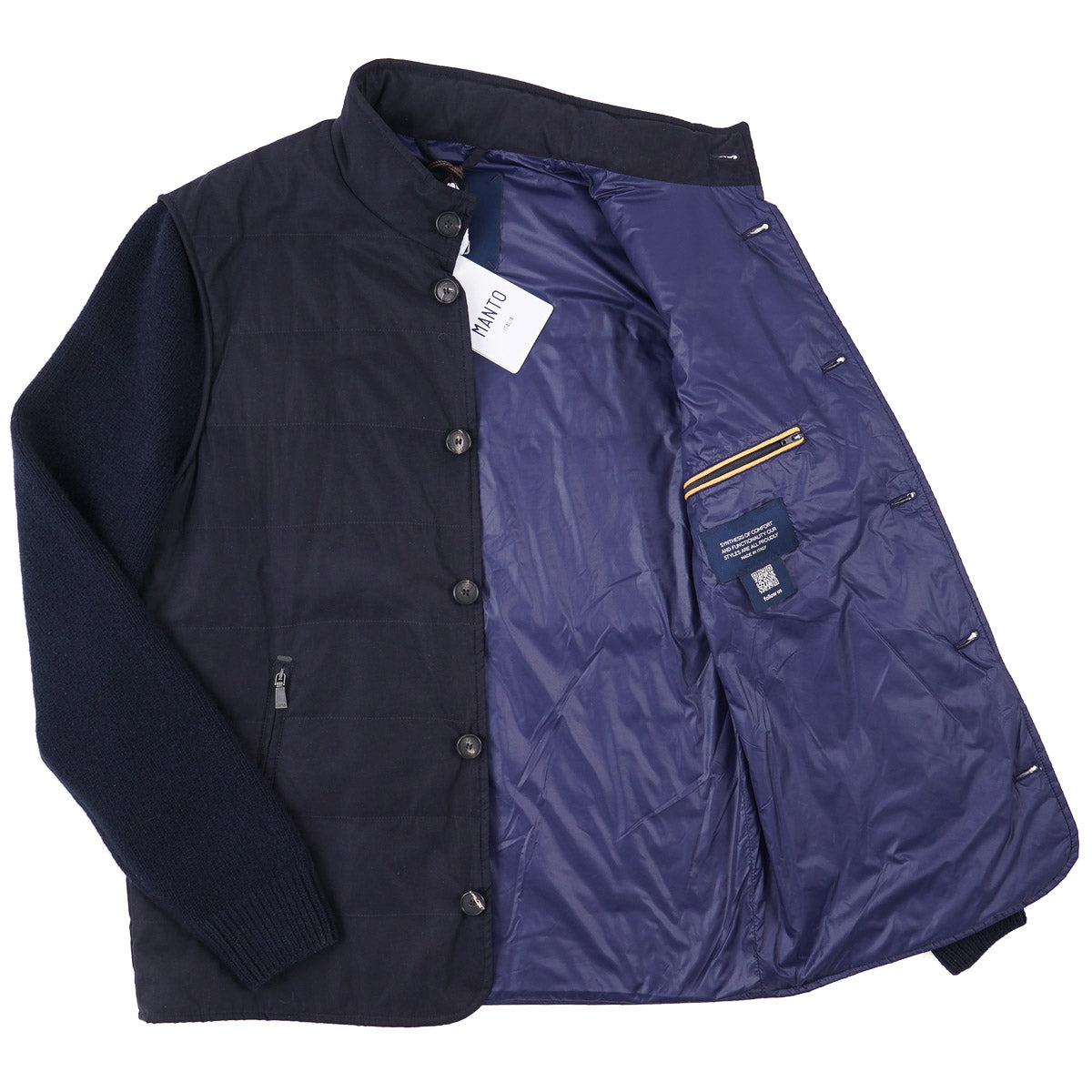 Manto Quilted Jacket with Cashmere Sleeves