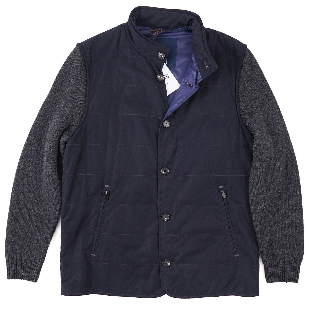 Manto Quilted Jacket with Knit Sleeves