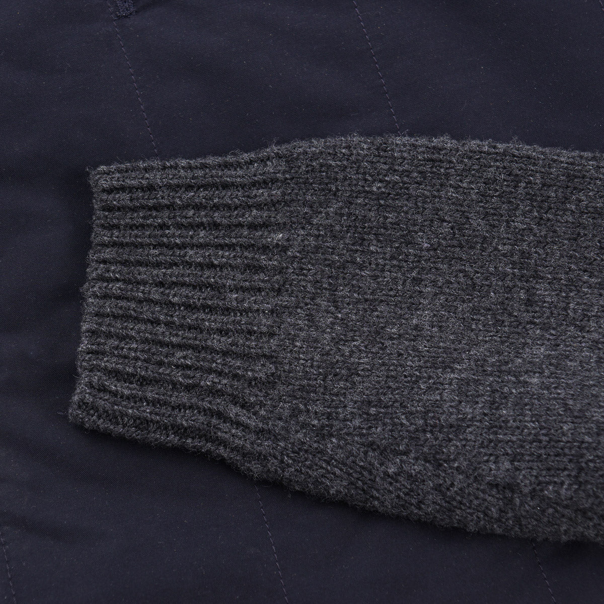 Manto Quilted Jacket with Knit Sleeves