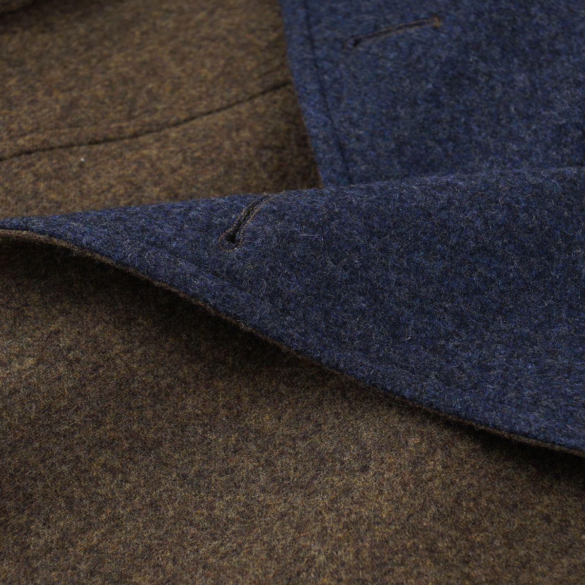 Belvest Flannel Wool-Cashmere Pea Coat