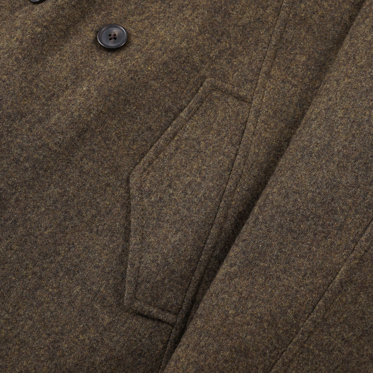 Belvest Flannel Wool-Cashmere Pea Coat