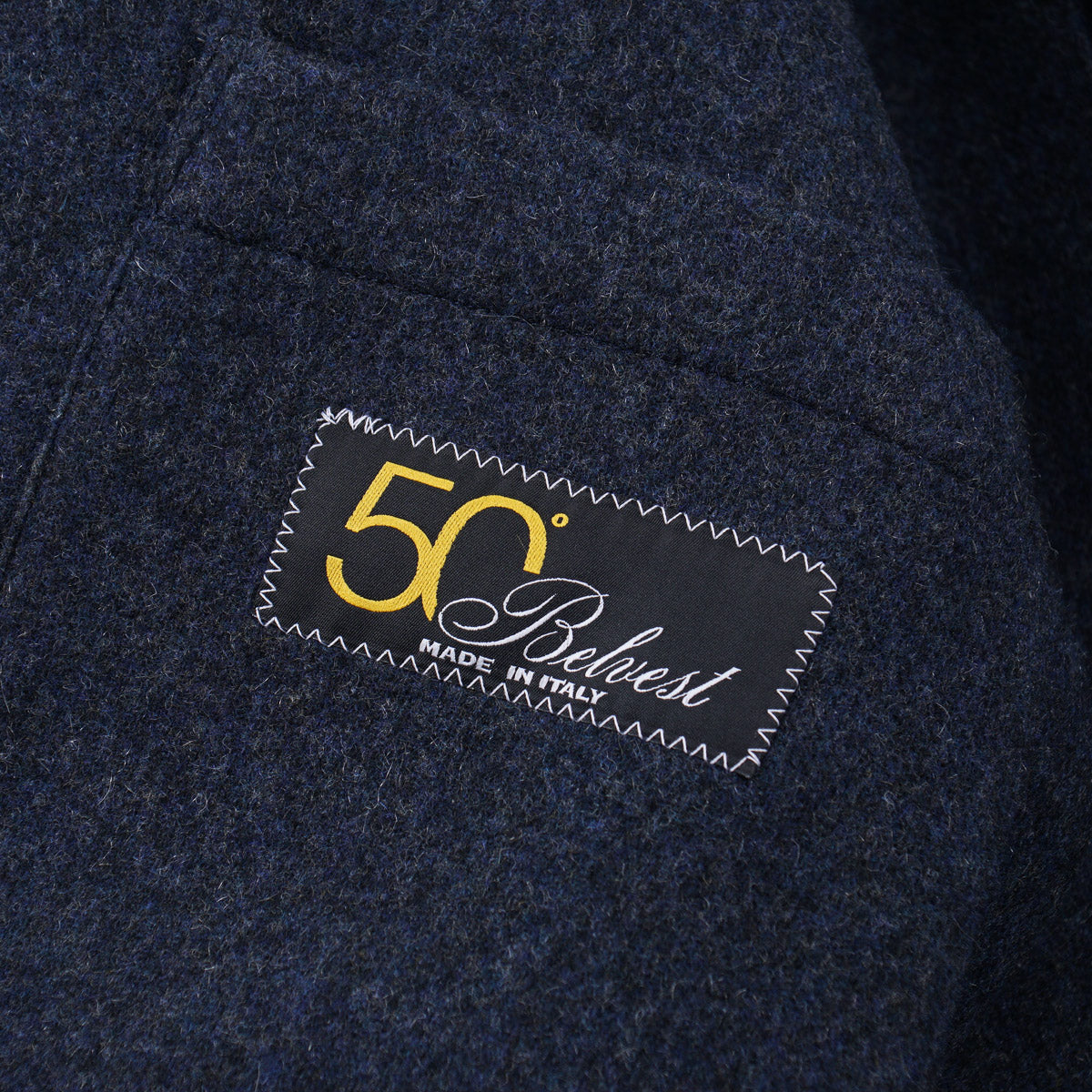 Belvest Flannel Wool-Cashmere Pea Coat