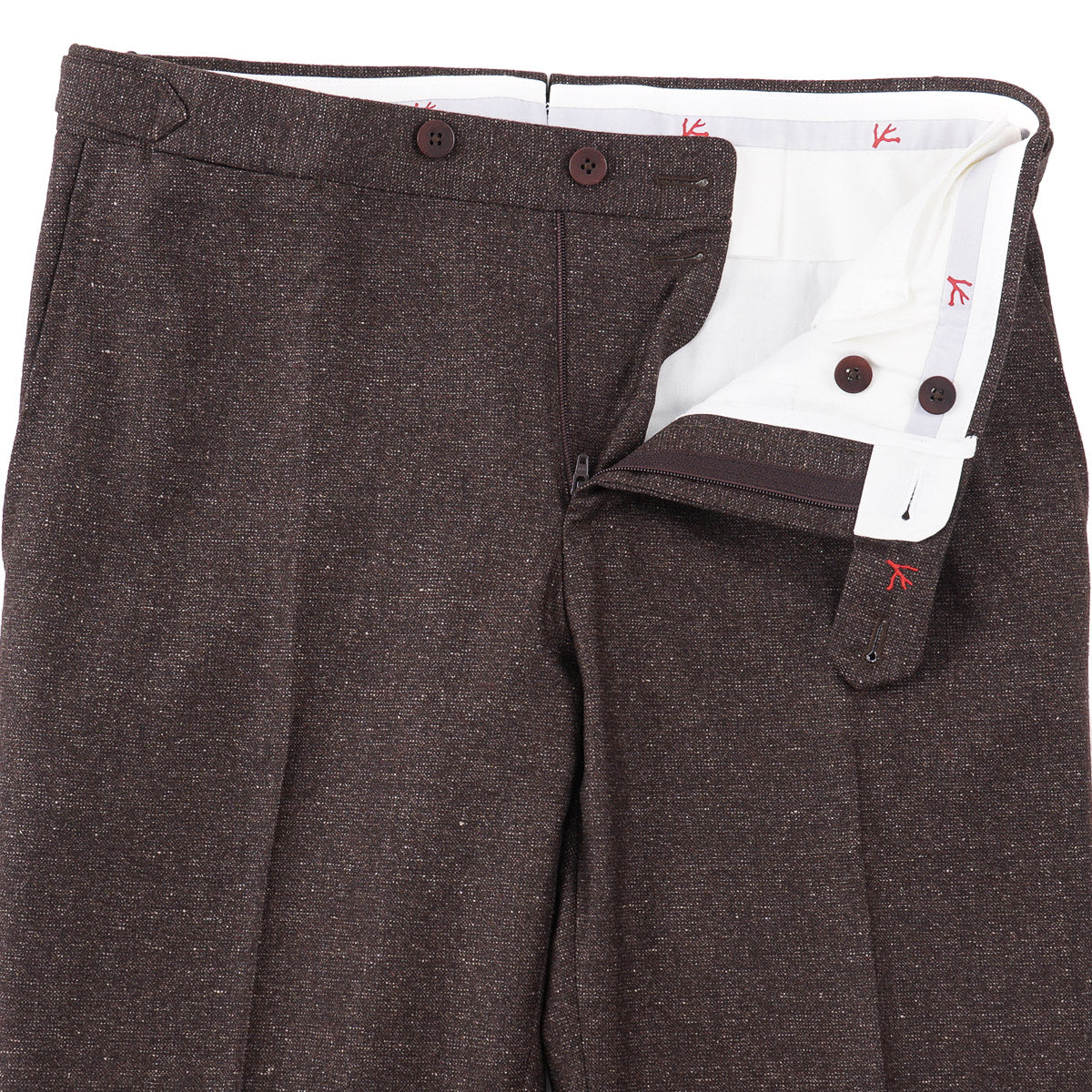 Isaia 'Sanita' Donegal Flannel Wool Pants - Top Shelf Apparel