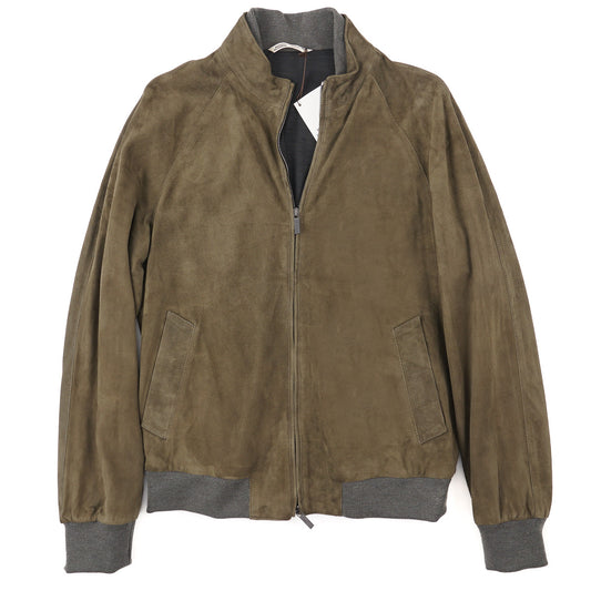 Maurizio Baldassari Lamb Suede Bomber Jacket - Top Shelf Apparel