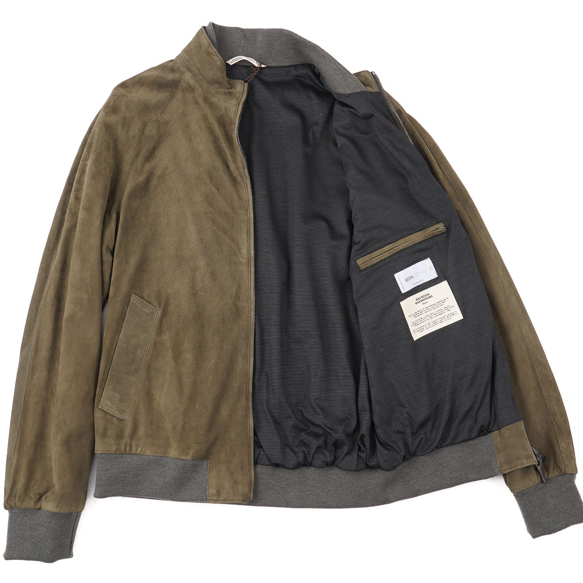 Maurizio Baldassari Lamb Suede Bomber Jacket - Top Shelf Apparel