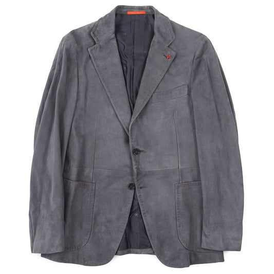 Isaia Slim-Fit Lamb Suede Leather Blazer - Top Shelf Apparel