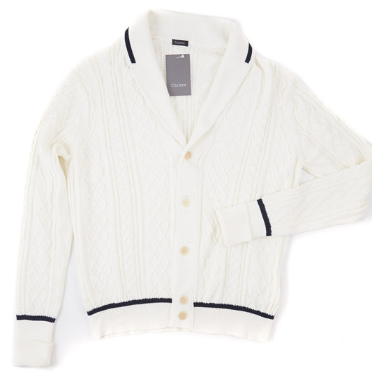 Cruciani Cable-Knit Cardigan Sweater