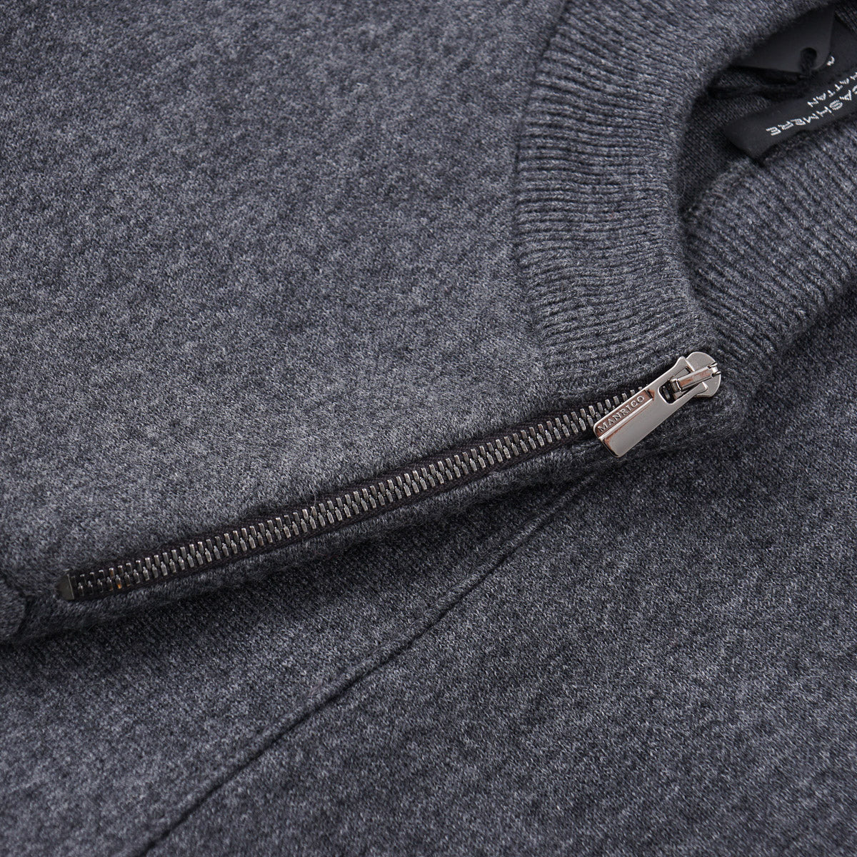 Manrico Cashmere Sweater with Zip Detail