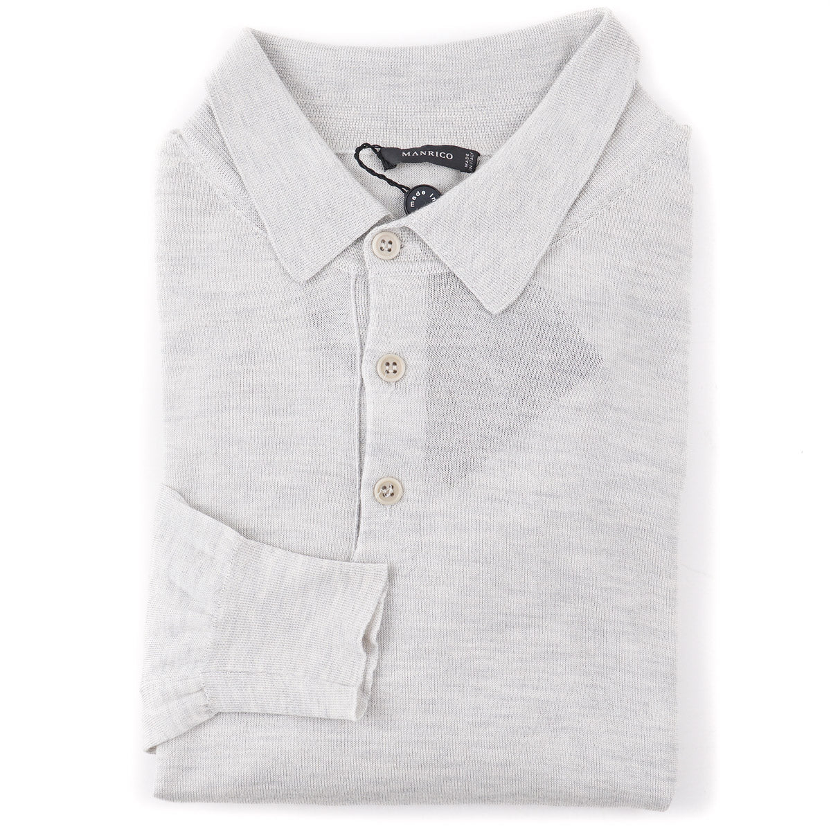 Manrico Superfine Cashmere-Silk Polo Sweater