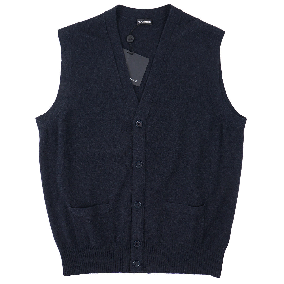 Manrico Cashmere Cardigan Sweater Vest