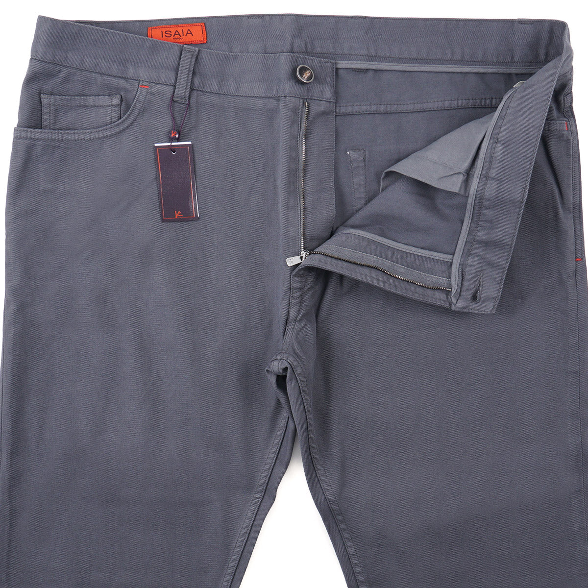 Isaia Slim Straight Twill Jeans
