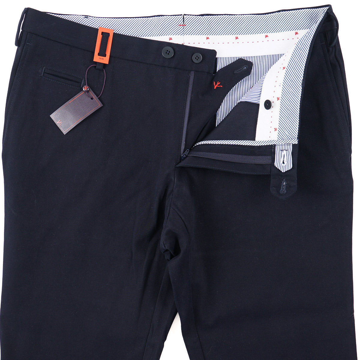 Isaia Slim-Fit Twill Cotton Pants