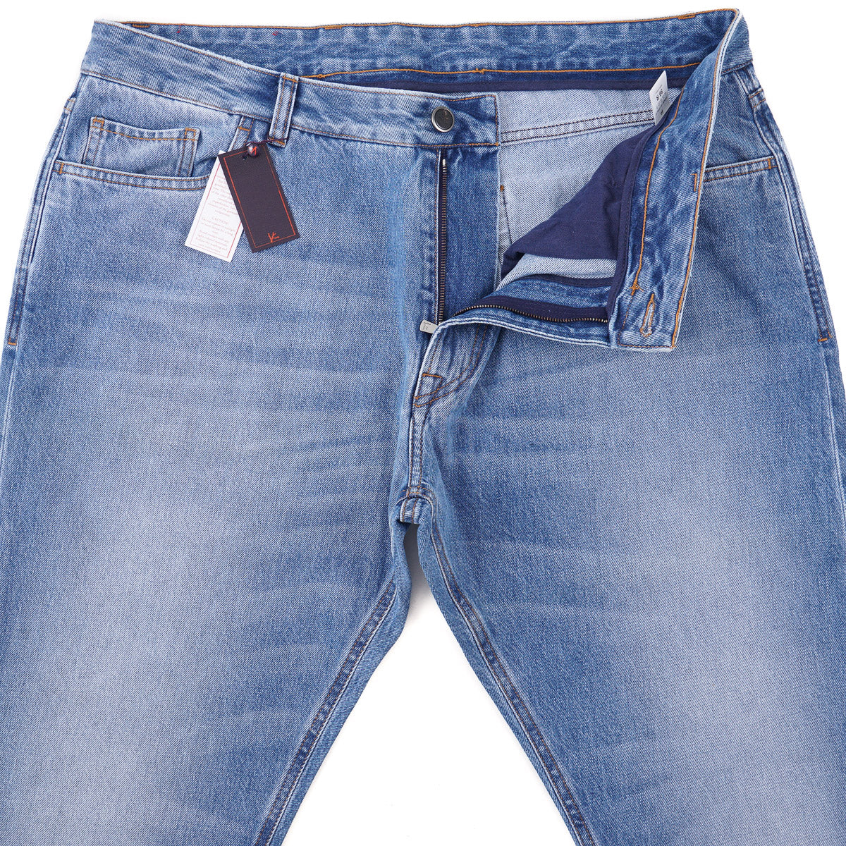 Isaia Regular Tapered Fit Denim Jeans