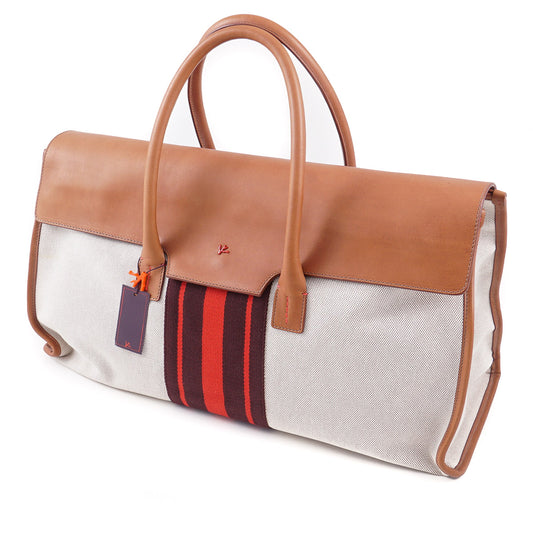 Isaia Canvas and Leather Weekender Bag - Top Shelf Apparel