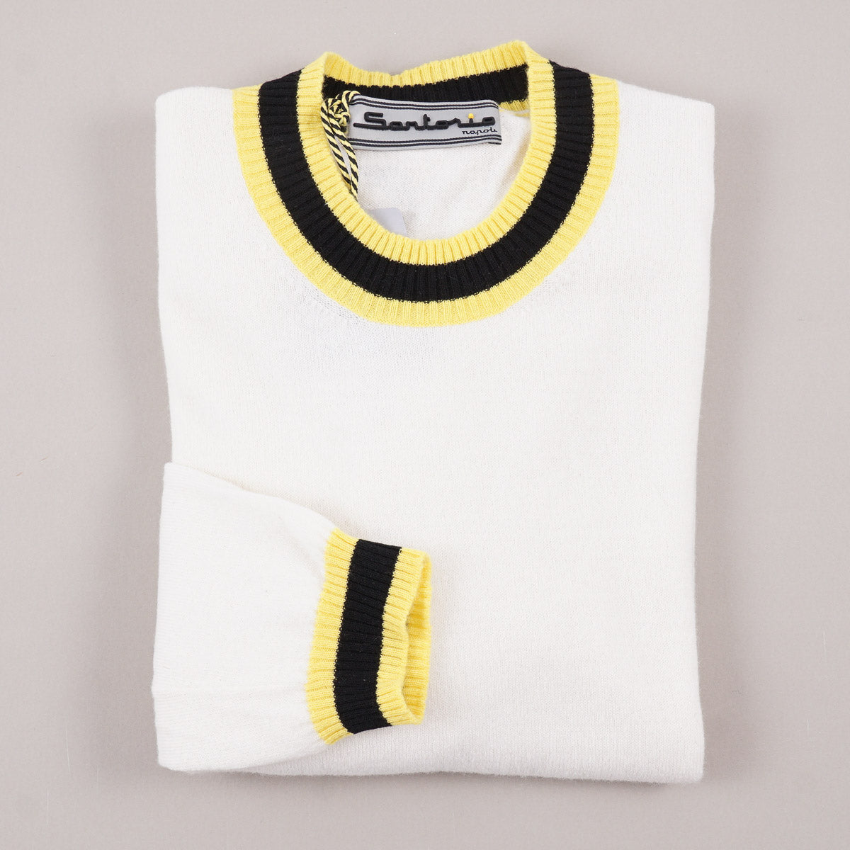 Sartorio Cashmere Sweater with Contrast Details - Top Shelf Apparel