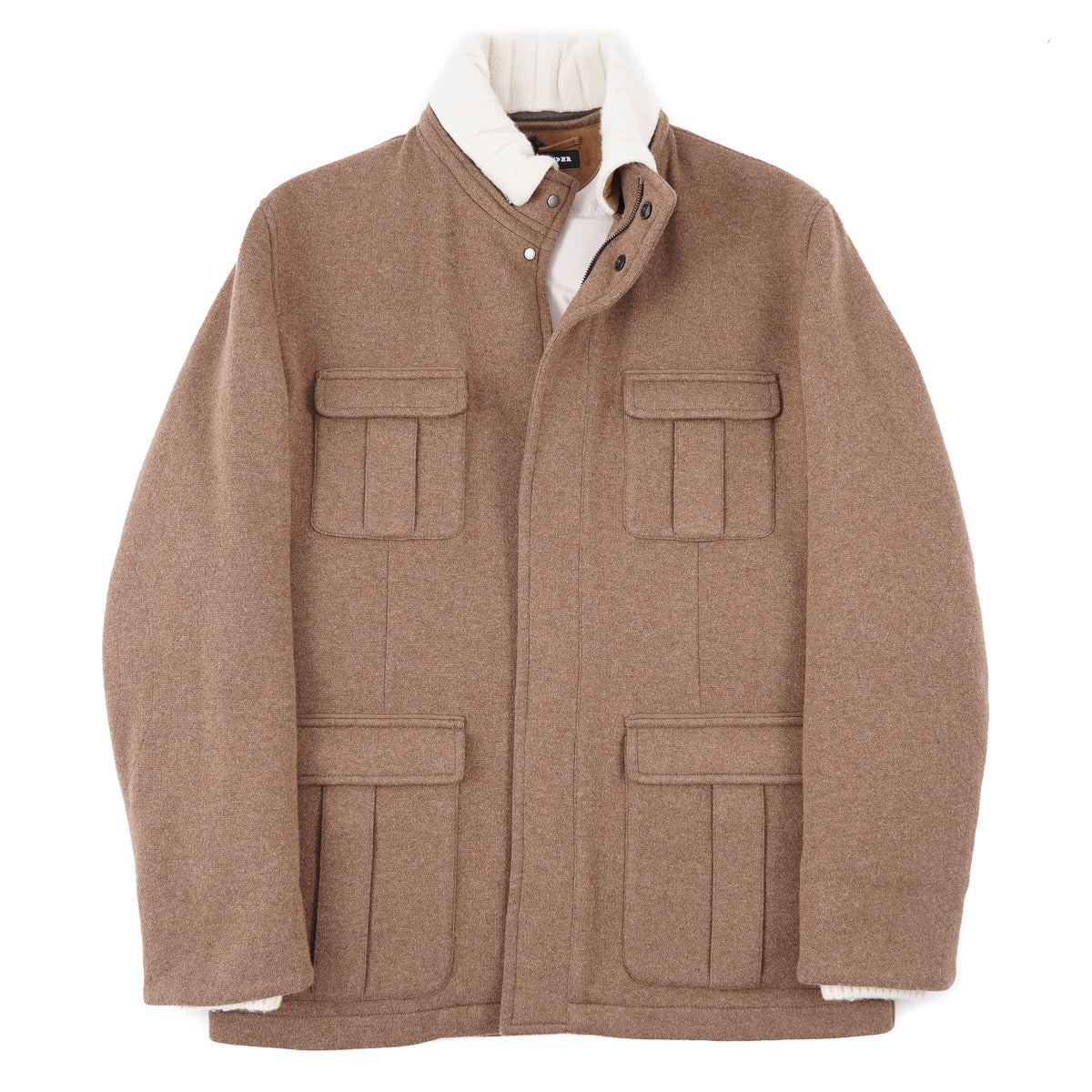 Kiton Down-Filled Jersey Wool-Cashmere Coat - Top Shelf Apparel