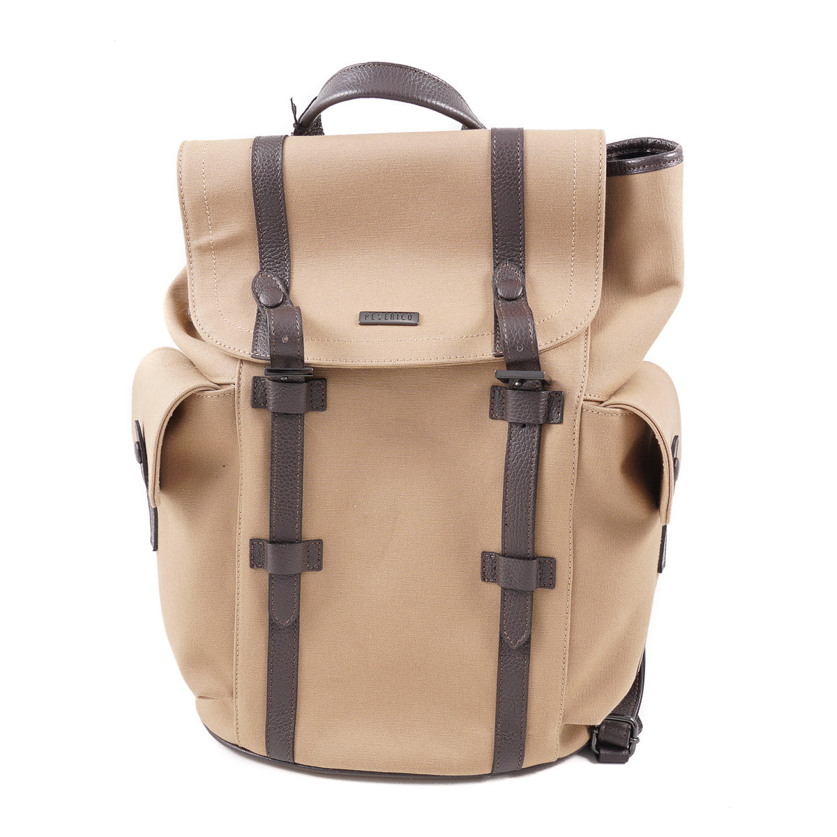 Peserico Canvas and Leather Backpack - Top Shelf Apparel