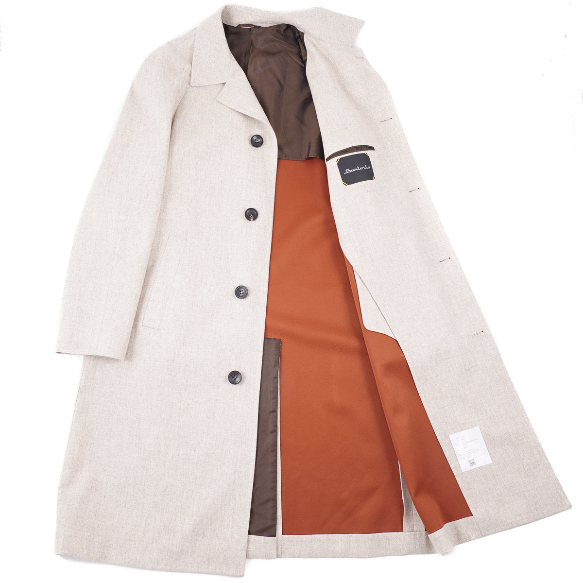 Sartorio Soft Flannel Wool Overcoat - Top Shelf Apparel