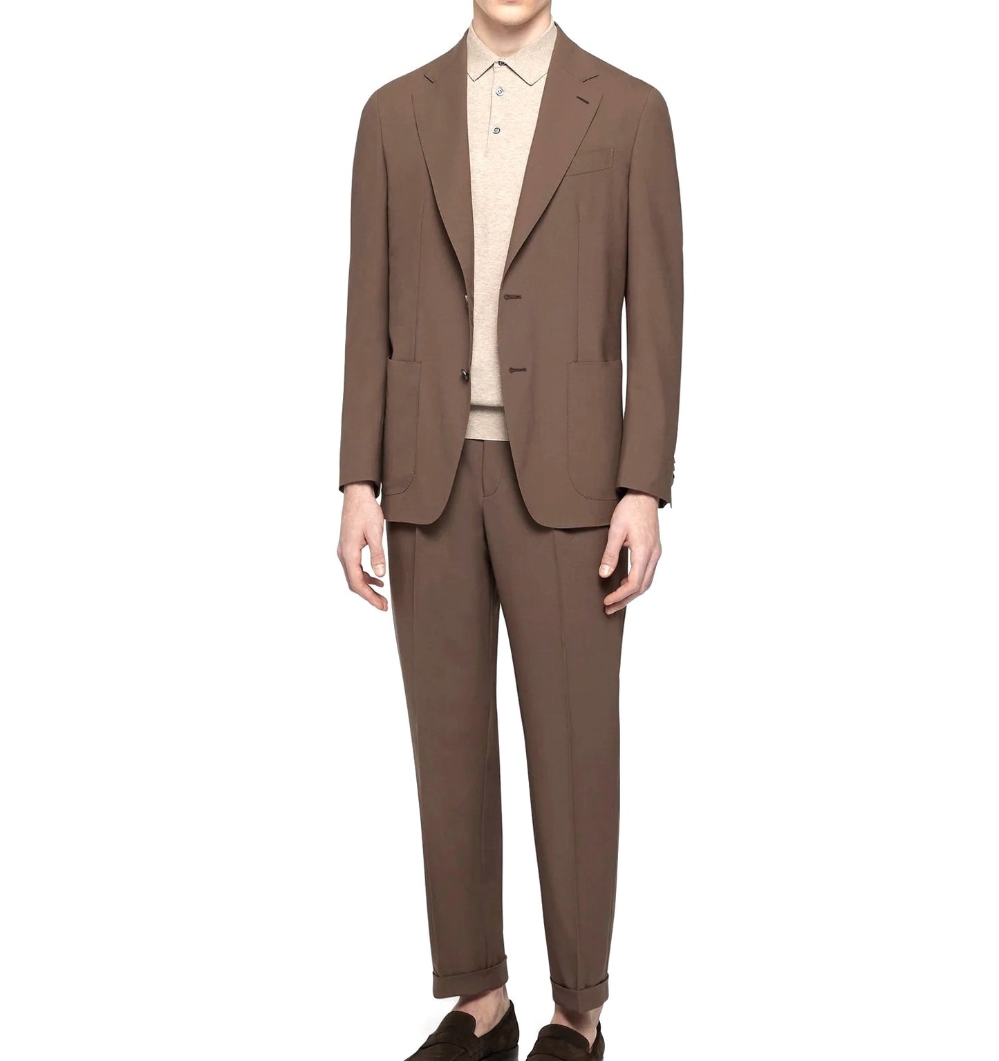 Caruso Wool Suit with Drawstring Pants