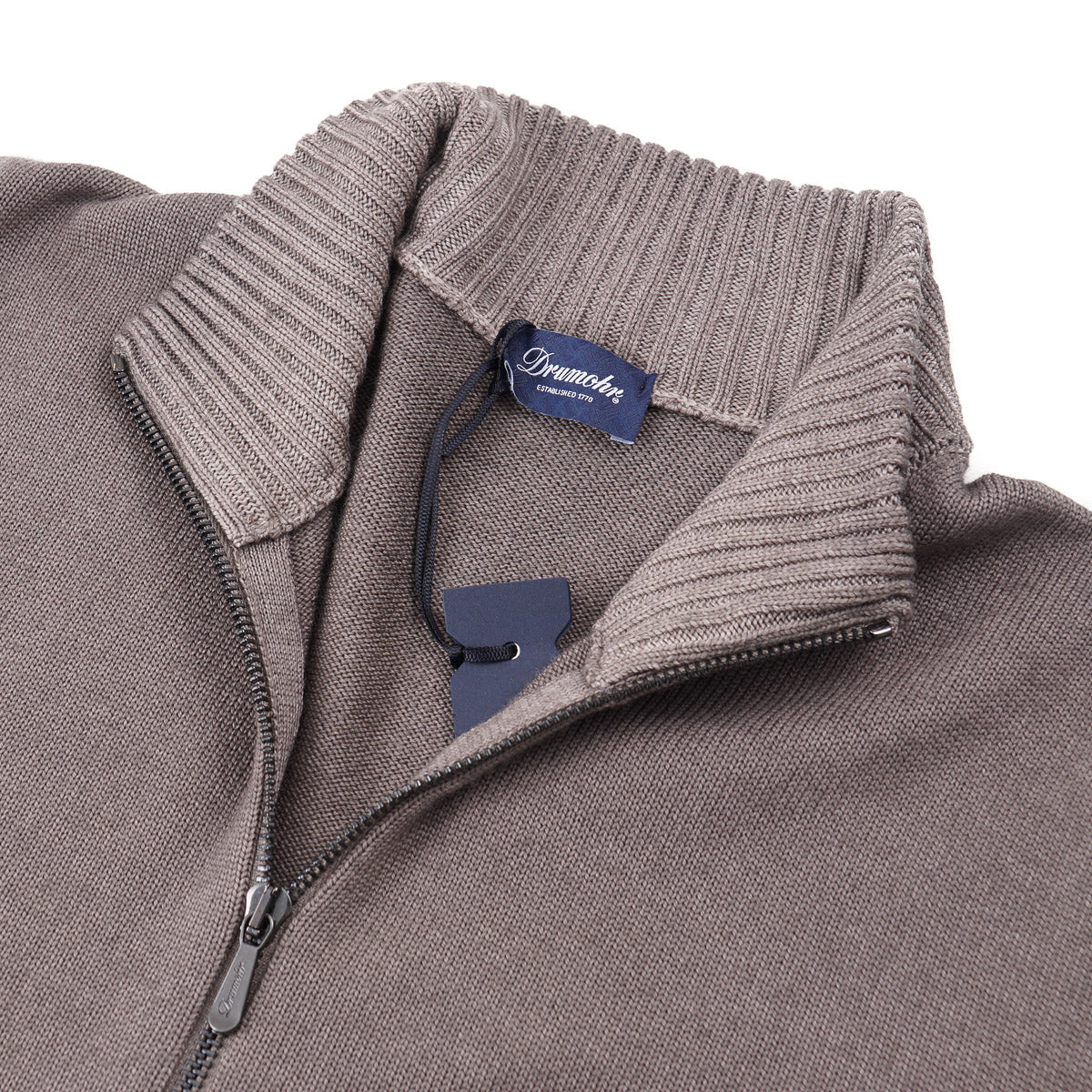 Drumohr Full-Zip Merino Wool Sweater - Top Shelf Apparel