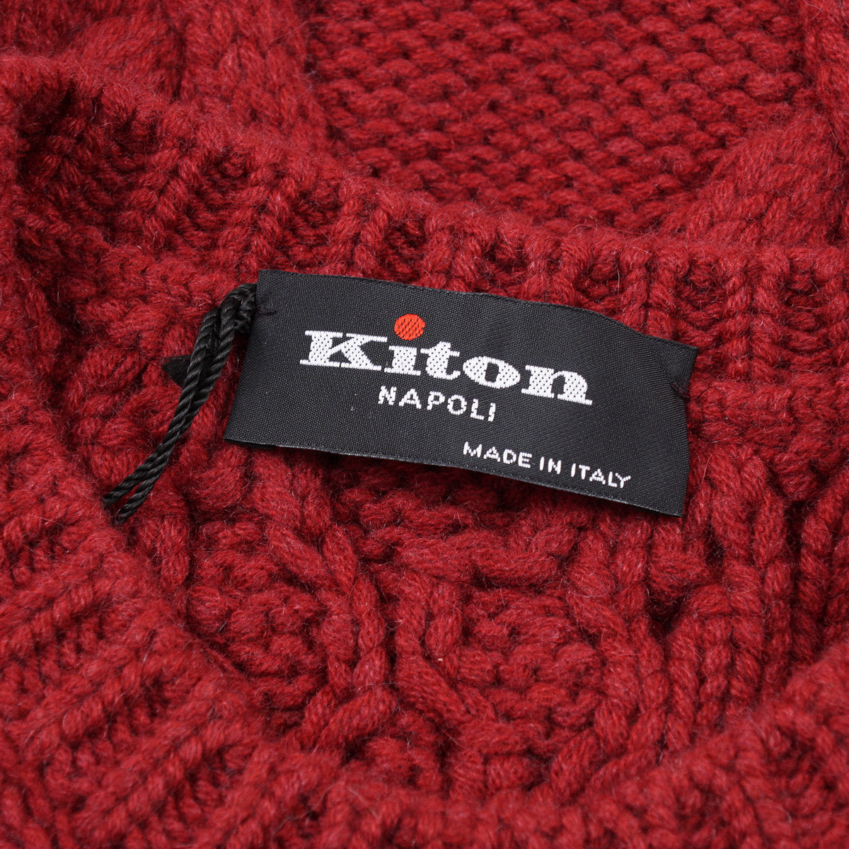 Kiton Cashmere Sweater with Leather Details - Top Shelf Apparel