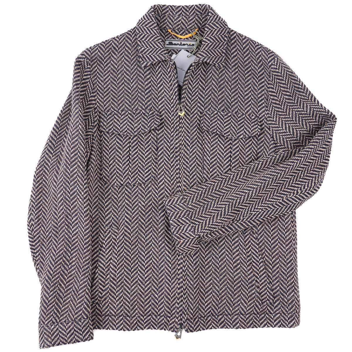Sartorio Woven Alpaca Bomber Jacket