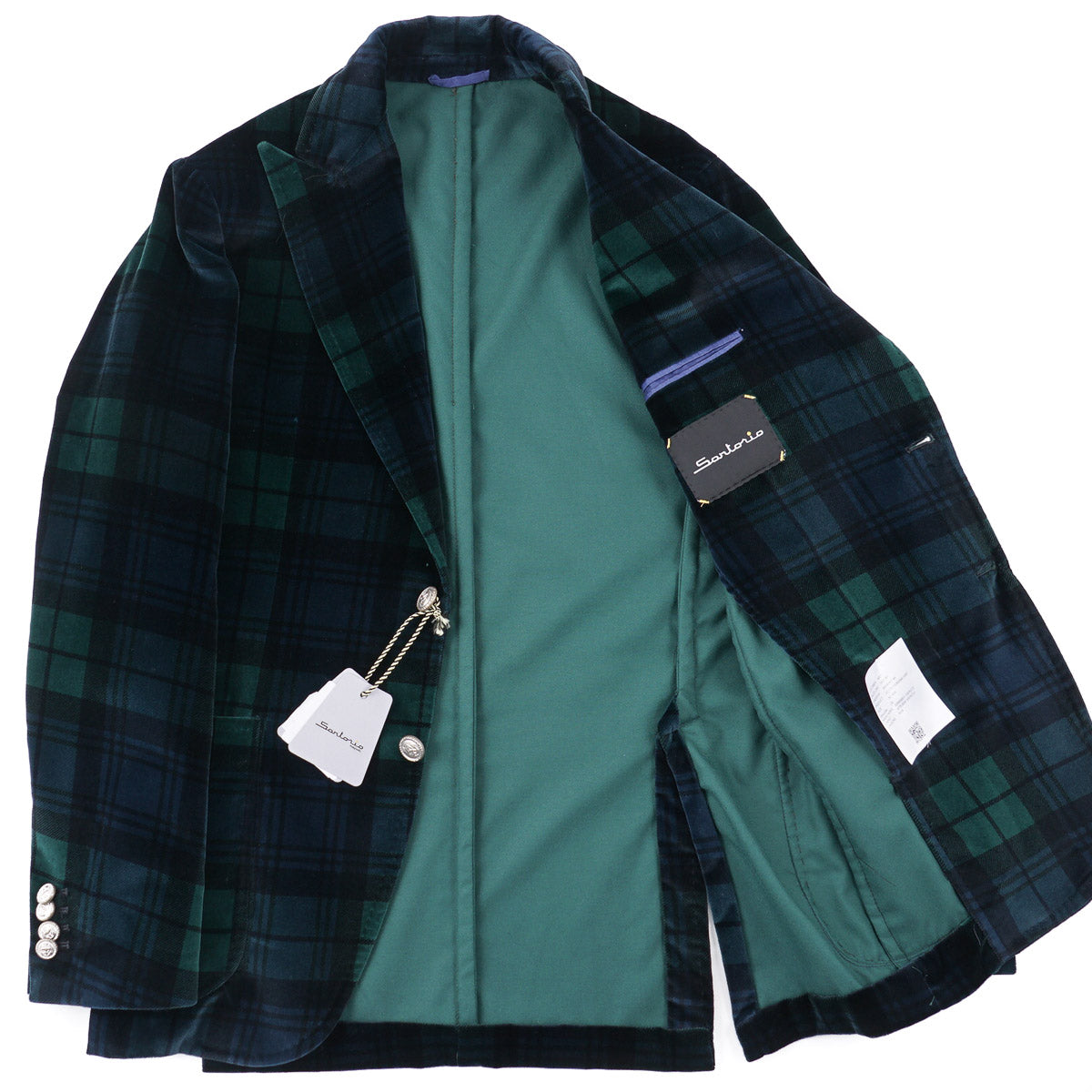 Sartorio Tartan Plaid Velvet Blazer - Top Shelf Apparel