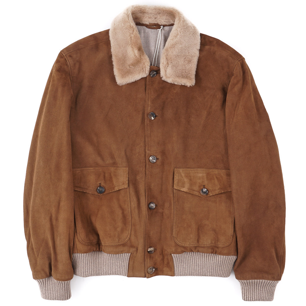 Rifugio Wool-Lined Suede Bomber Jacket