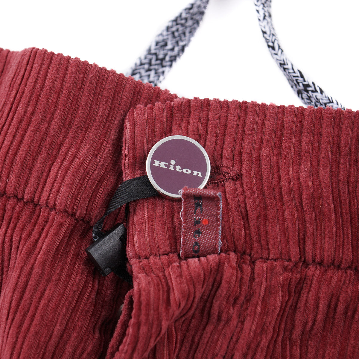 Kiton Corduroy Cotton Drawstring Pants